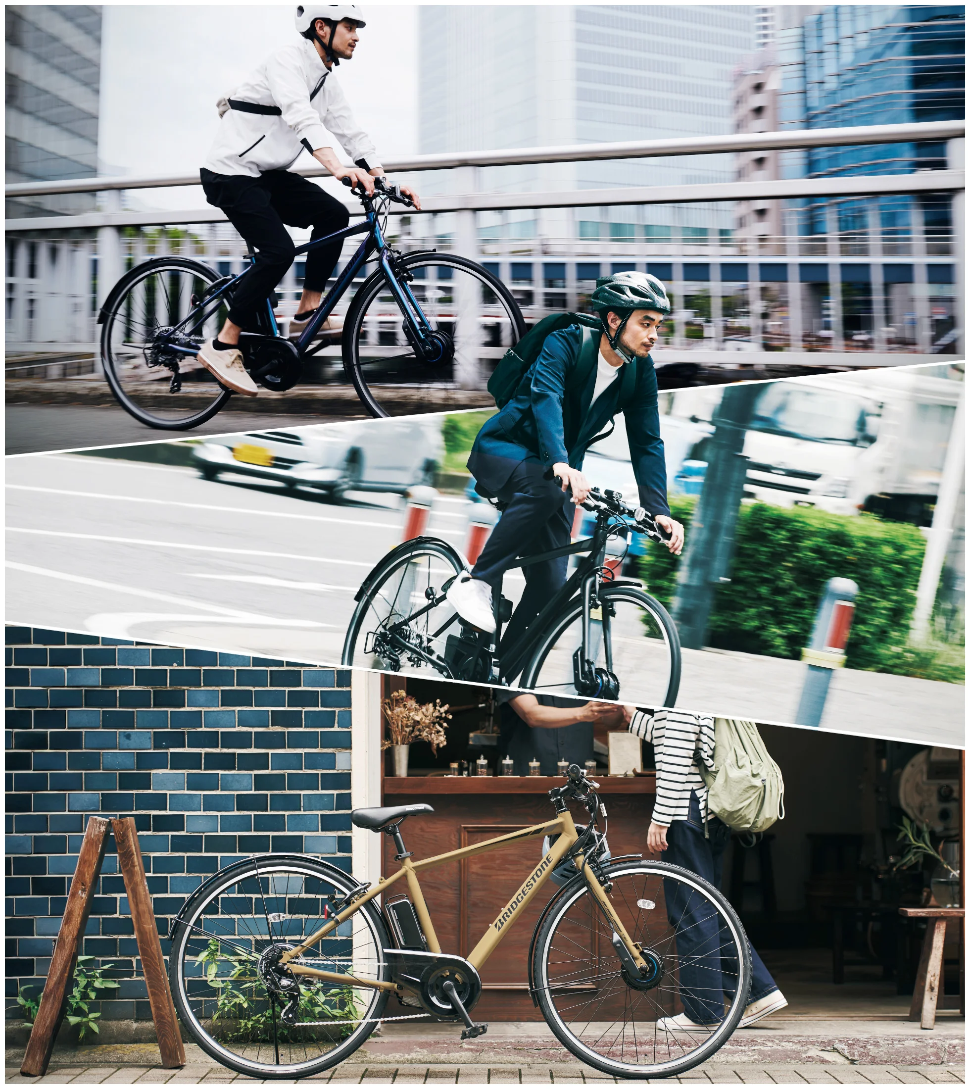 通学・通勤向け自転車走行シーン