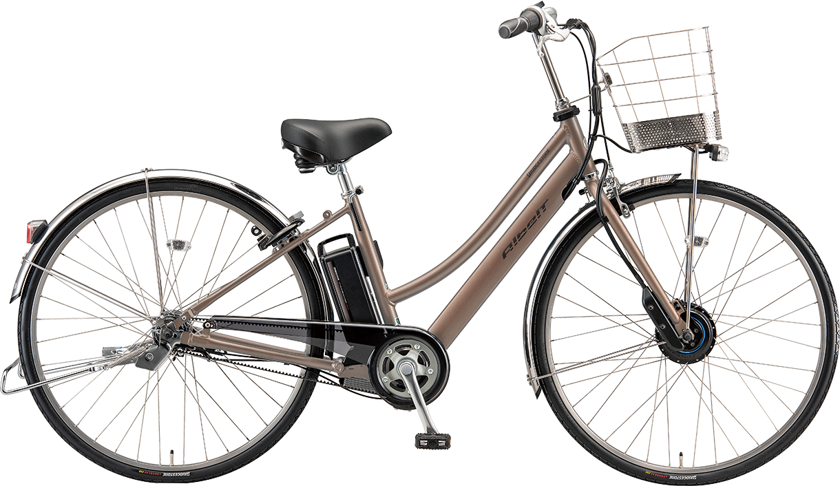 通学・通勤向け電動アシスト自転車 アルベルト e T.プルミエブロンズ（ツヤ消しカラー）／L型色の写真