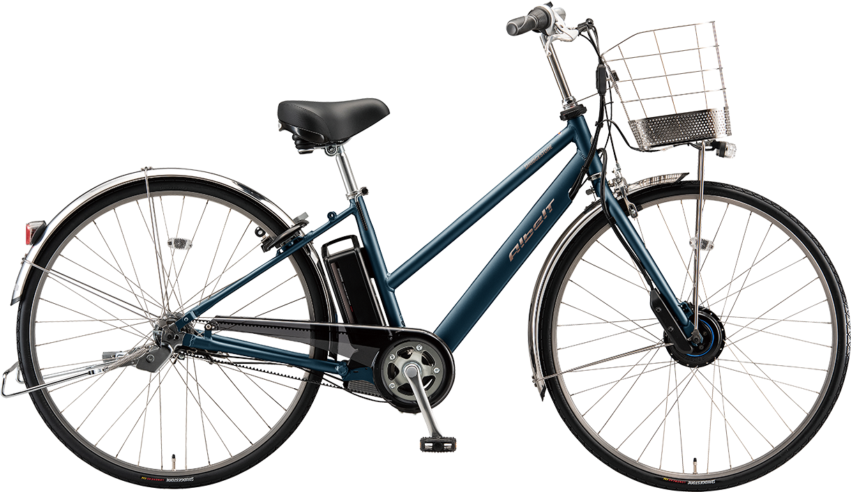 通学・通勤向け電動アシスト自転車 アルベルト e T.レトロブルー（ツヤ消しカラー）／S型色の写真
