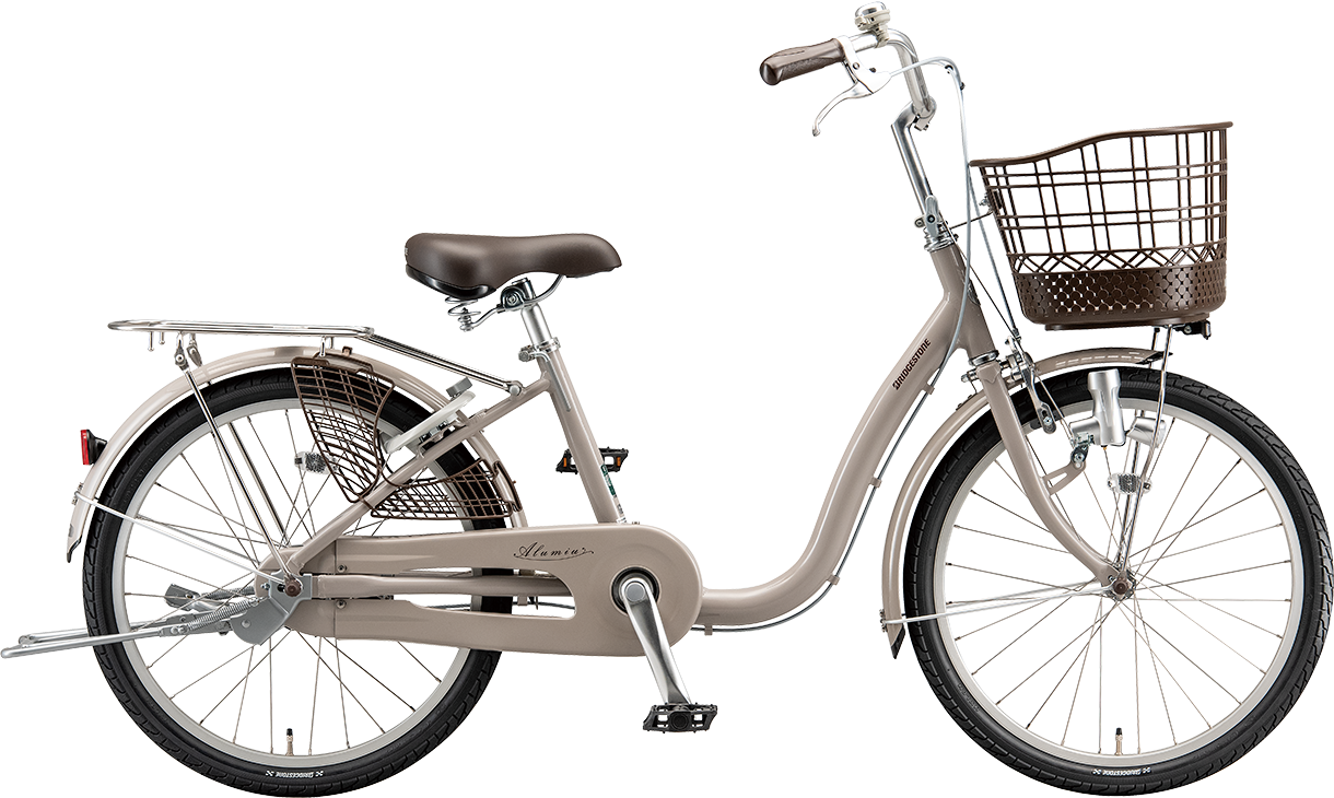 買い物向け自転車 アルミーユ ミニ E.Xモルベージュ／点灯虫モデル色の写真