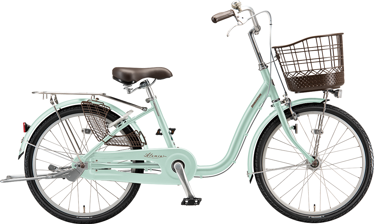 買い物向け自転車 アルミーユ ミニ P.Xオパールミント／点灯虫モデル色の写真