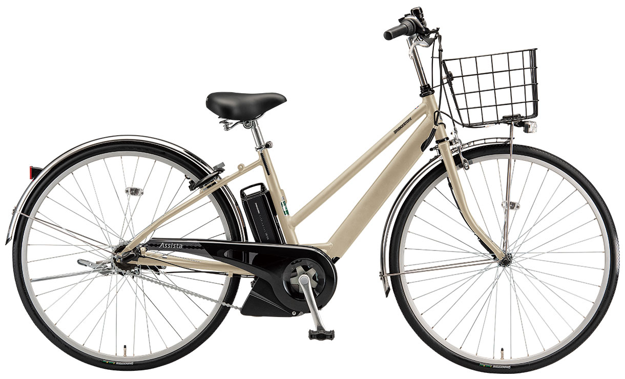 通勤・通学向け電動アシスト自転車 アシスタS STD T.レトログレージュ（ツヤ消しカラー）色の写真