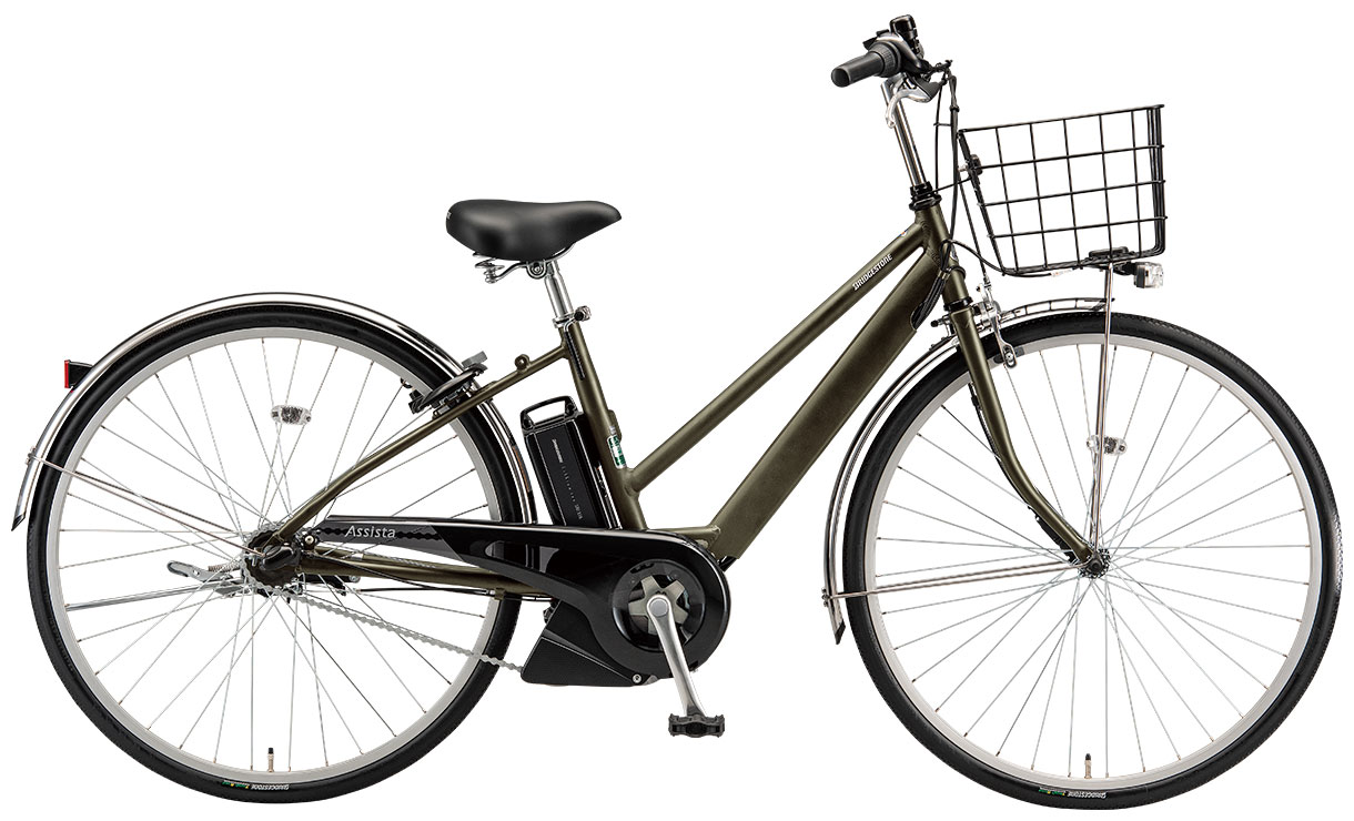 通勤・通学向け電動アシスト自転車 アシスタS STD T.Hカーキ（ツヤ消しカラー）色の写真