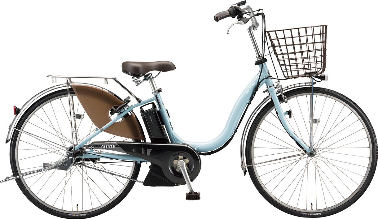 買い物向け電動アシスト自転車 アシスタU DX E.マリノブルー色の写真