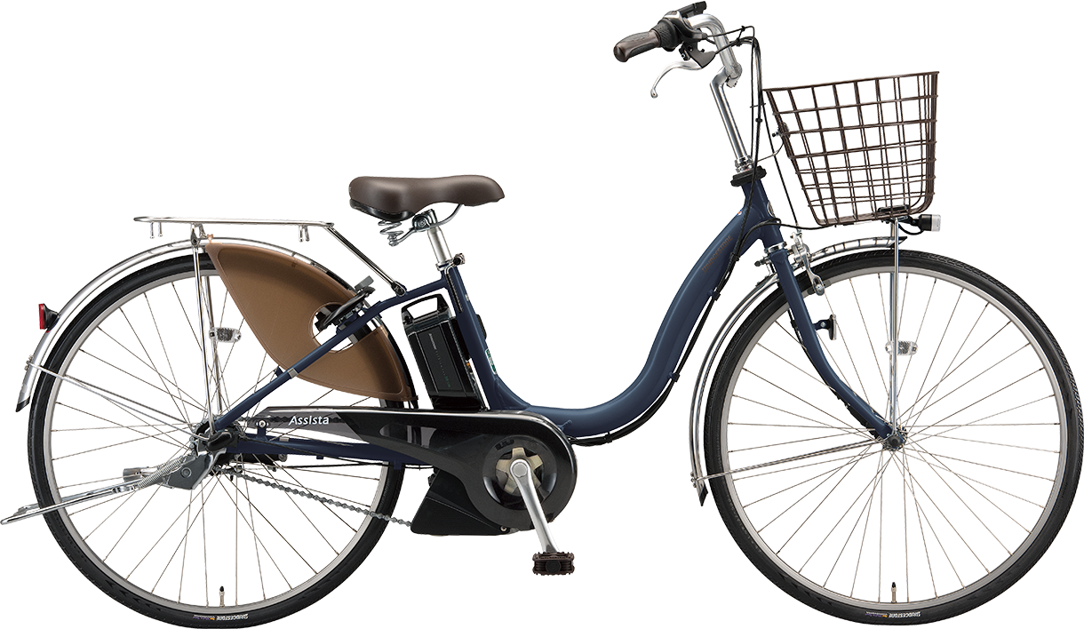 買い物向け電動アシスト自転車 アシスタU DX T.Xサファイヤブルー（ツヤ消しカラー）色の写真