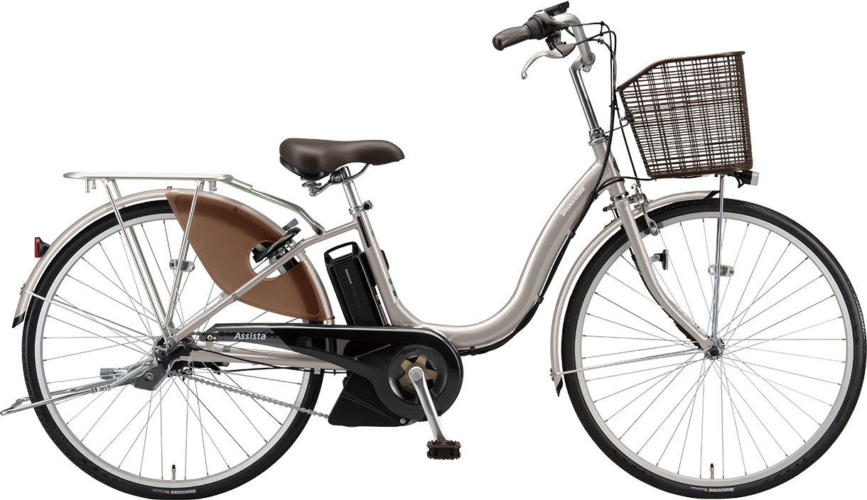 買い物向け電動アシスト自転車 アシスタU LT E.Xアーバングレー色の写真