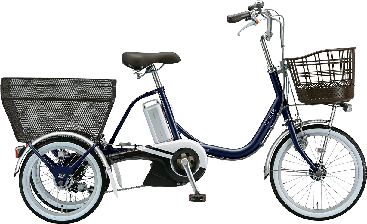 買い物向け電動アシスト自転車 アシスタワゴン M.ジュエルダークブルー色の写真