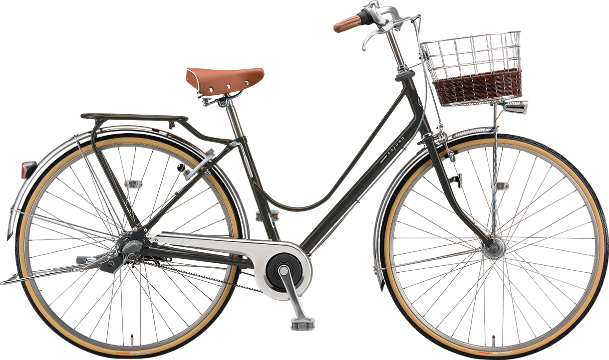 通学・通勤向け自転車 カジュナ T.Xマットショコラ（ツヤ消しカラー）（ベルトモデル）色の写真
