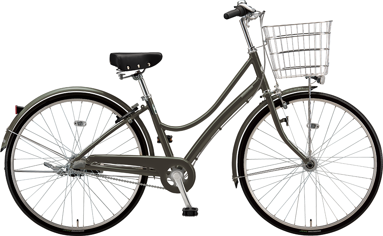 買い物向け自転車 エブリッジ L  デラックス T.Xマットカーキ（ツヤ消しカラー）色の写真