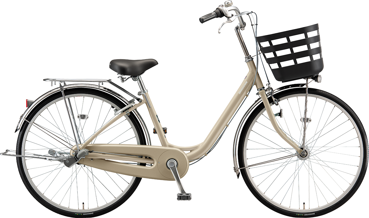 買い物向け自転車 フレーミー LT(ライト) T.Xレトログレージュ(ツヤ消しカラー)色の写真