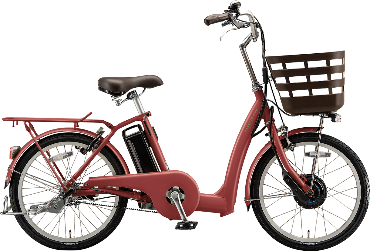 買い物向け電動アシスト自転車 ラクット 20/24インチ T.ルビーレッド（ツヤ消しカラー）／20インチ色の写真