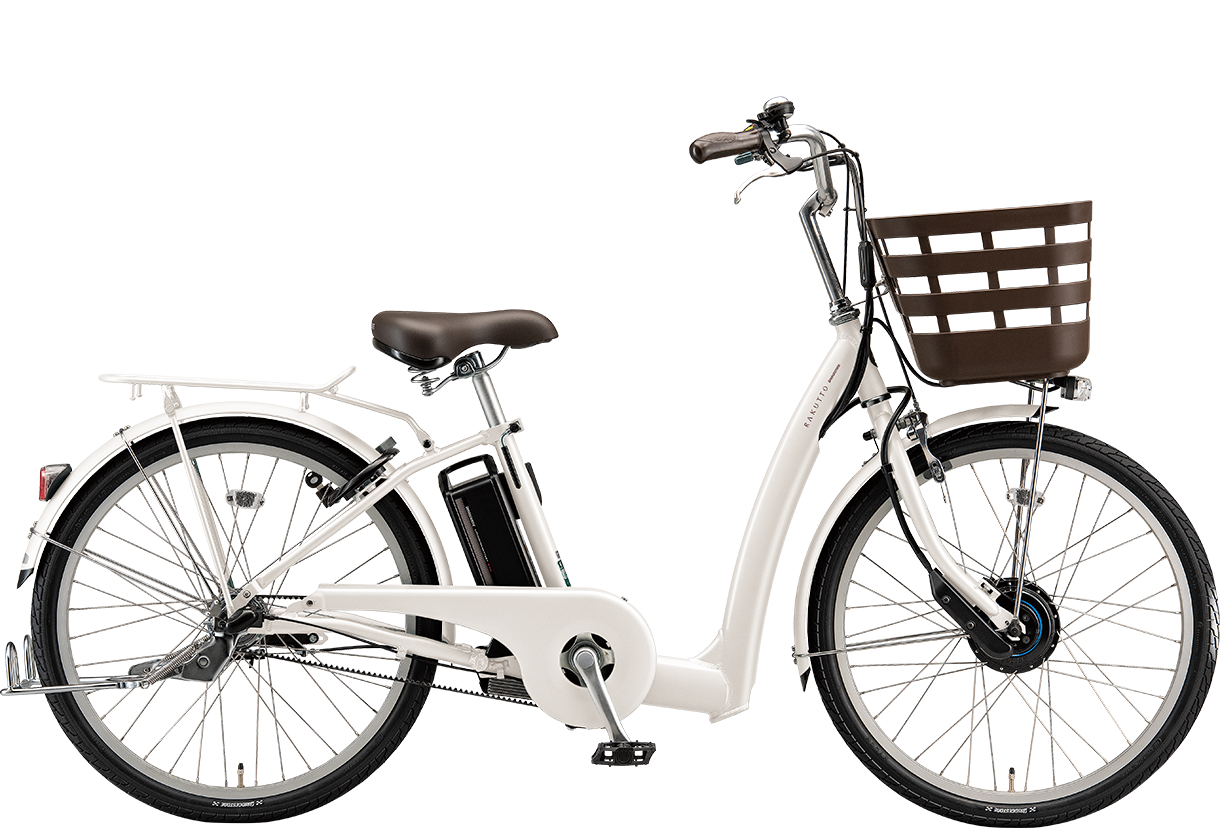 買い物向け電動アシスト自転車 ラクット 20/24インチ E.ソフトライトグレー／24インチ色の写真