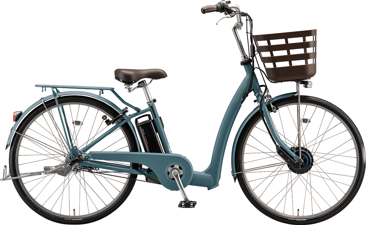 買い物向け電動アシスト自転車 ラクット 26インチ T.グリーンアッシュ（ツヤ消しカラー）色の写真