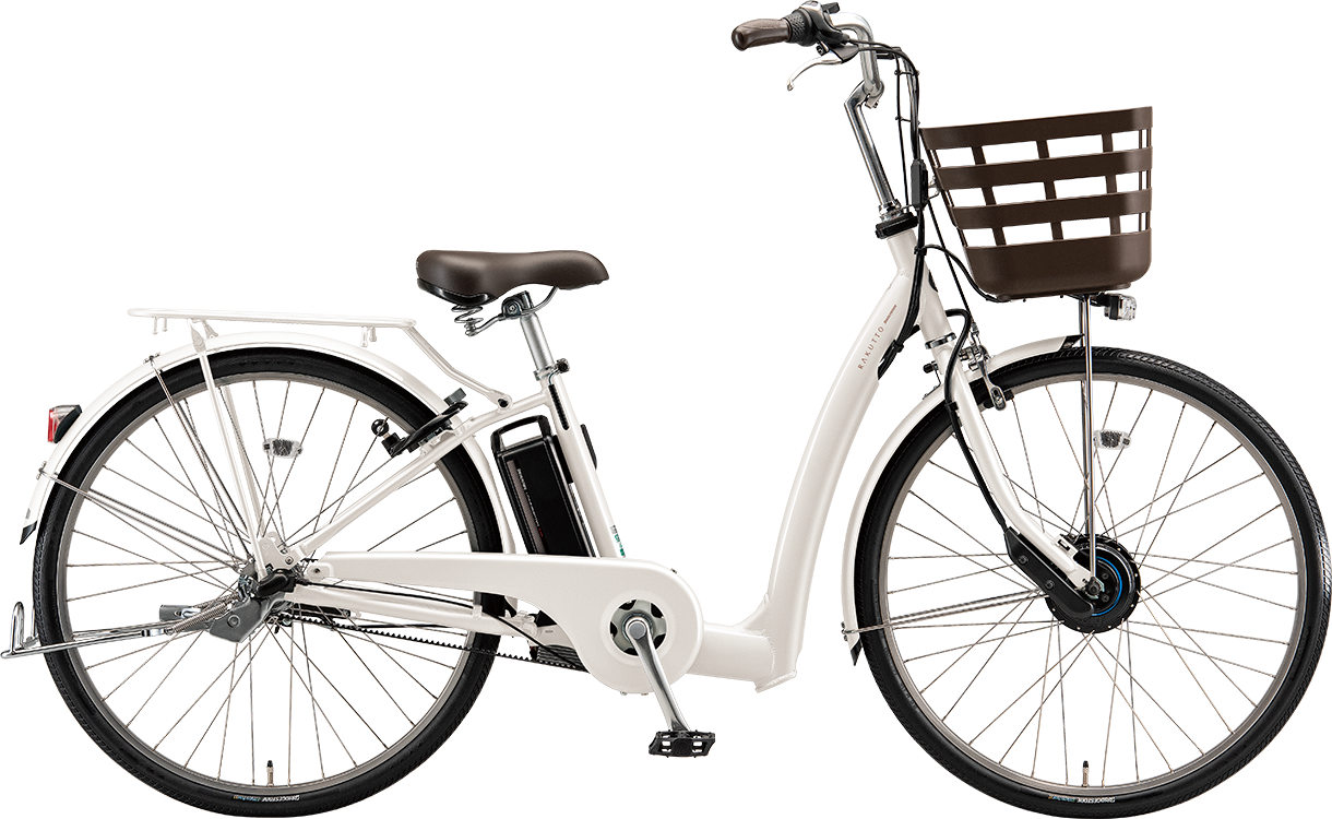 買い物向け電動アシスト自転車 ラクット 26インチ E.ソフトライトグレー色の写真