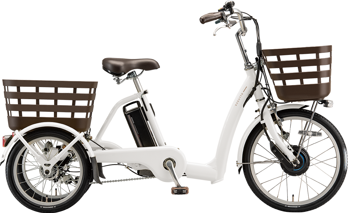買い物向け電動アシスト自転車 ラクットワゴン E.ソフトライトグレー色の写真