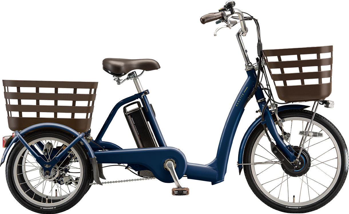 買い物向け電動アシスト自転車 ラクットワゴン T.サファイヤブルー（ツヤ消しカラー）色の写真