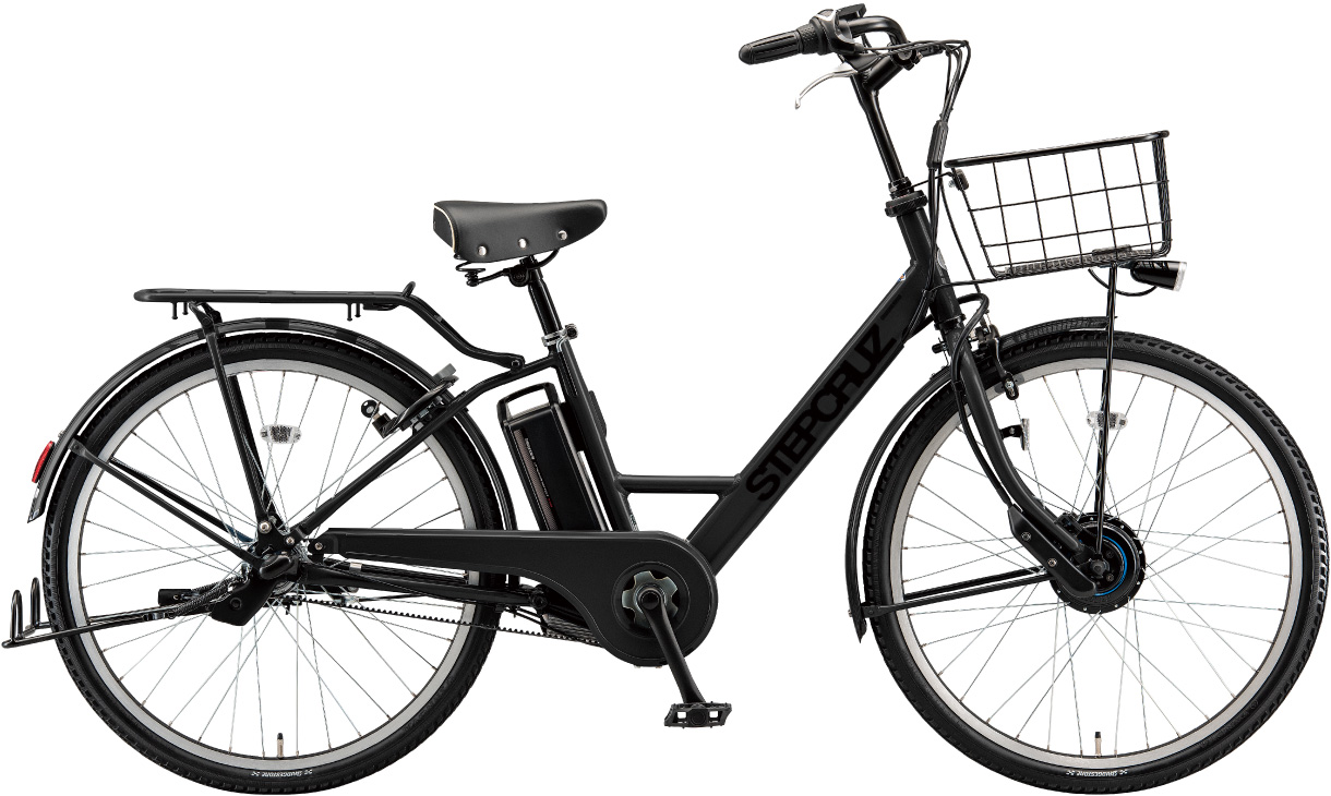 通学・通勤向け電動アシスト自転車 ステップクルーズ e T.Xクロツヤケシ（ツヤ消しカラー）色の写真