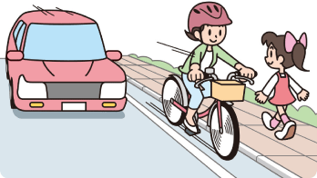 自転車の車道通行イメージ